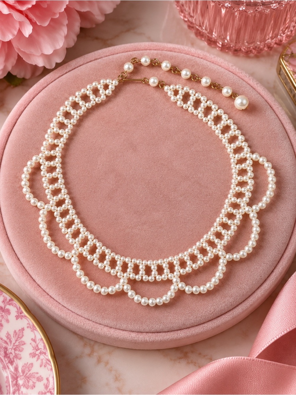 Classic Ivory Scalloped Necklace - Women Jewelry